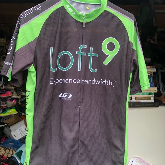 Louisgarneau"Loft9 " Mens Black Lime Cycle Jersey Top Size Large - Picture 7 of 14
